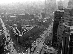 La contaminacin de la ciudad, vista desde la Torre del Caballito, en Paseo de la Reforma n Foto: Alfredo Estrella
