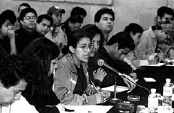 Los representantes del CGH reprochan al rector, Juan Ramn de la Fuente, que la comisin que envi el mircoles al Palacio de Minera no tenga carcter resolutivo n Foto: Toms Bravo