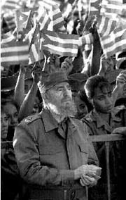 El presidente cubano, Fidel Castro, encabeza otra manifestacin en La Habana para exigir el regreso de Elin Gonzlez