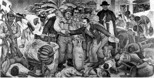 Gloriosa victoria, 1954, obra de Rivera que an est perdida. Al respecto, con motivo de una muestra en Europa han surgido dos versiones: primero, que el mural se qued en Polonia; y la otra, que al regresar a Mxico, se perdi en su traslado de Acapulco a la capital n Foto: Guillermo Zamora/ Cortesa del Museo Casa Estudio Diego Rivera y Frida Kahlo