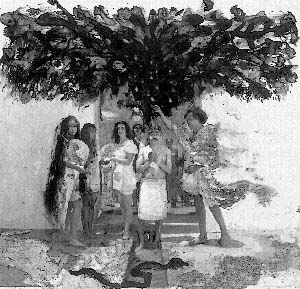 Sergio Hernndez y Francisco Toledo, en una fotografa de Graciela Iturbide, incluida en el catlogo de la muestra