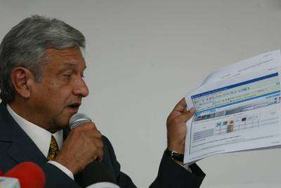 L&oacute;pez Obrador: ''perdidos'', tres millones de votos