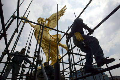 Casi lista, la remodelaci&oacute;n del angel