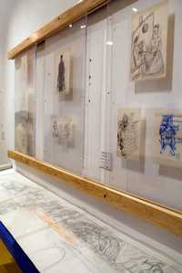 Vitrina con algunos de los documentos hallados en el archivo íntimo de Frida Kahlo y Diego Rivera, en la Casa Azul de Coyoacán, cuyo acervo suma más de 22 mil piezas y que serán mostradas en ese recinto del 6 de julio al 30 de septiembre de este año. Ayer, en conferencia de prensa -que se adelantó por la presión de los medios- se informaron los detalles de tan relevantes testimonios