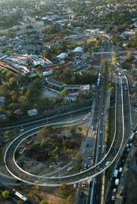 Imagen del avance de los trabajos de la ampliación de la línea uno del Metrobús