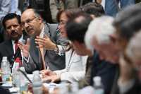 El diputado por Convergencia Alejandro Chanona, durante su participacipón en el foro