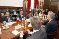 Encuentro entre legisladores de México y Alemania en las instalaciones del Senado de la República