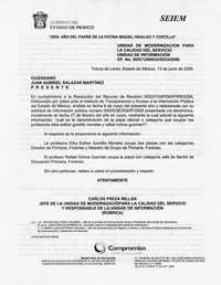 Respuesta de los SEIEM a la solicitud de información sobre las plazas laborales de los dirigentes del SNTE