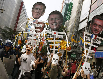 M&aacute;s protestas contra el G-8