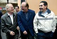 Francisco Labastida, Graco Ramírez y Rubén Camarillo, a su llegada al recinto senatorial de Xicoténcatl