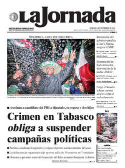 Portada de 2009/09/06. Seleccione para ir a esta edición. Portada de 2009/09/06. Seleccione para ir a esta edición.