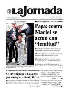 Portada de 2010/11/23. Seleccione para ir a esta edición. Portada de 2010/11/23. Seleccione para ir a esta edición.