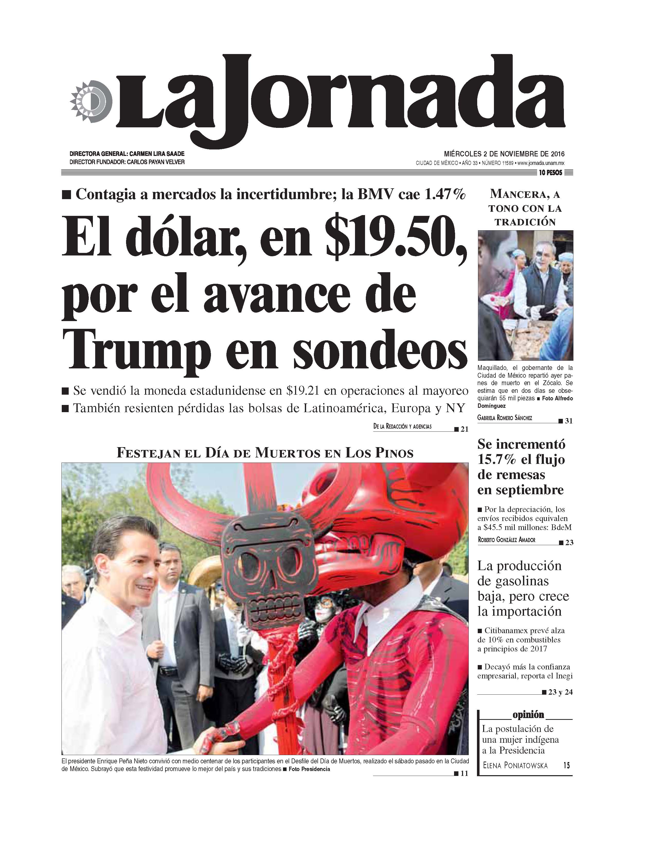 Portada de 2016/11/02. Seleccione para ir a esta edición. Portada de 2016/11/02. Seleccione para ir a esta edición.