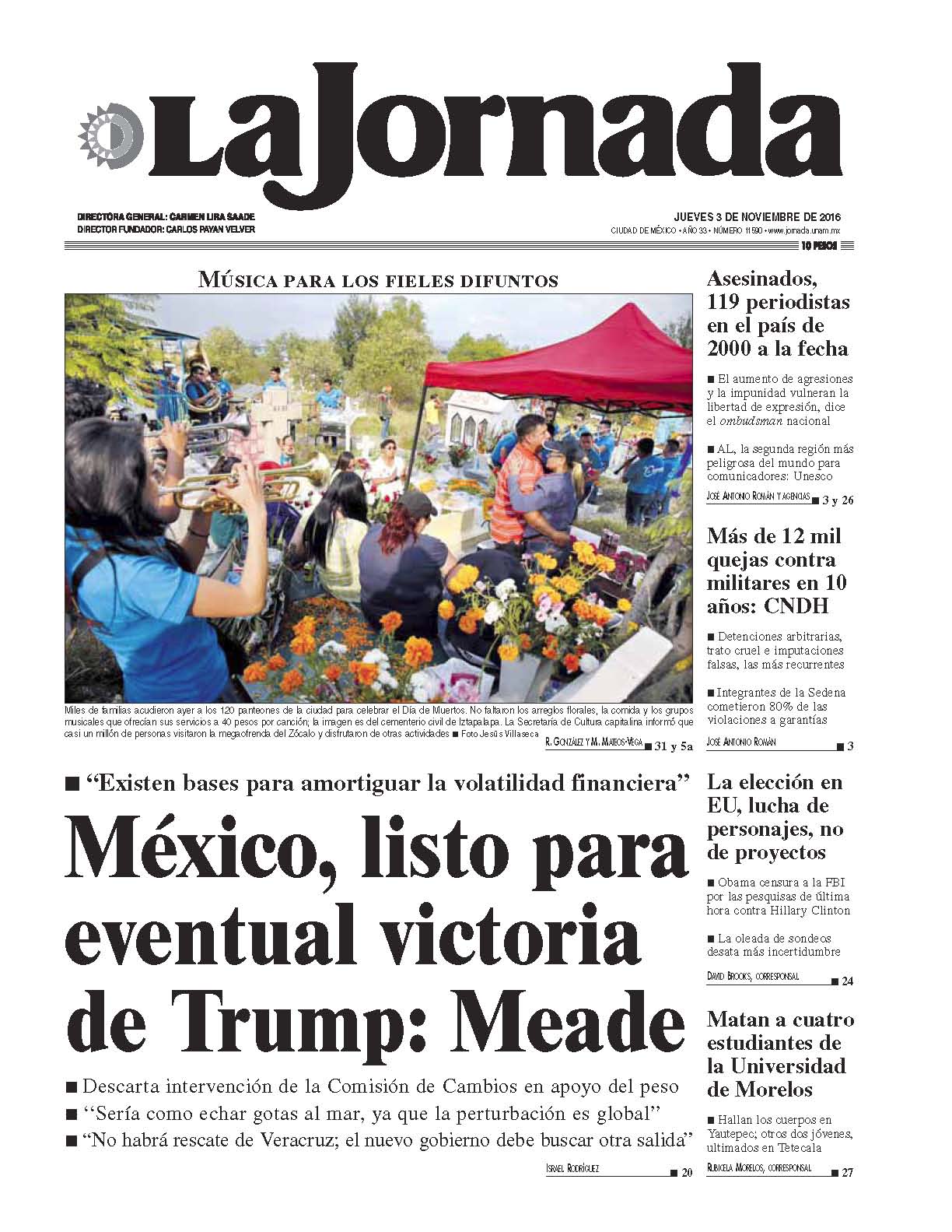 Portada de 2016/11/03. Seleccione para ir a esta edición. Portada de 2016/11/03. Seleccione para ir a esta edición.