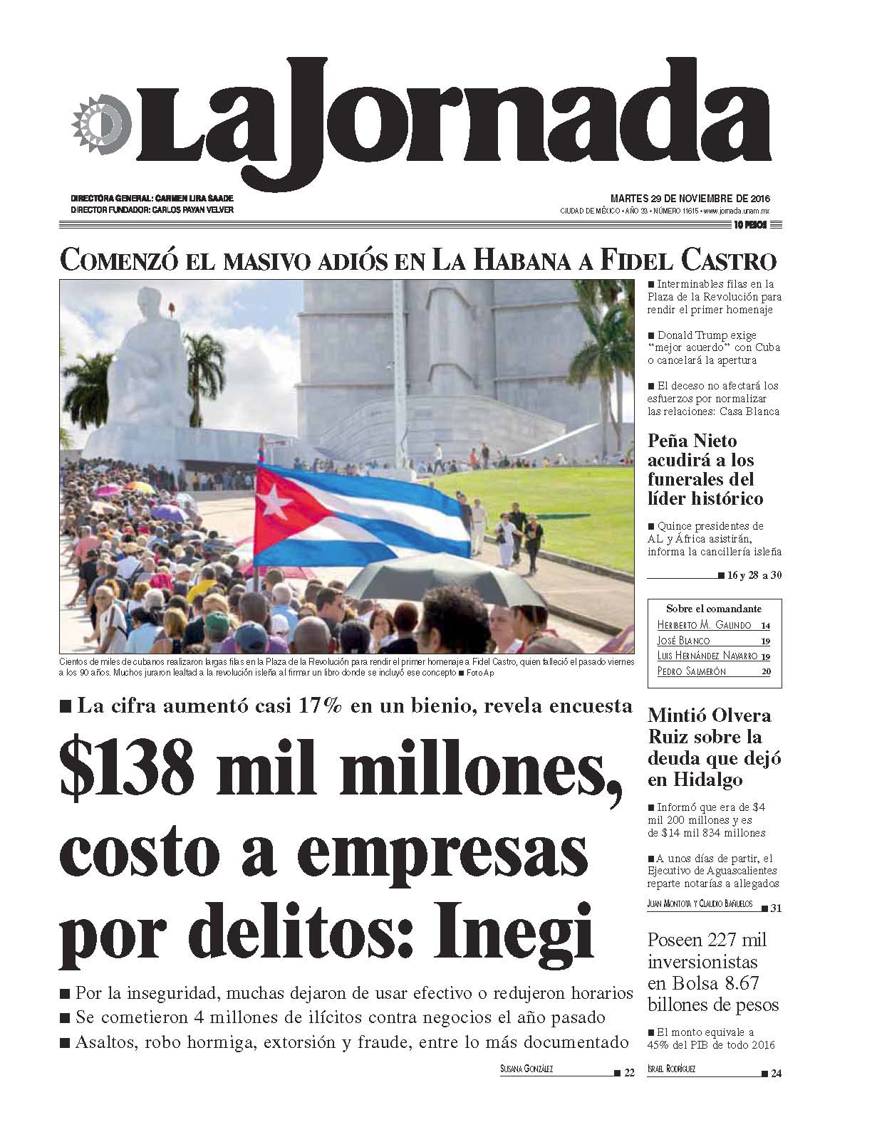 Portada de 2016/11/29. Seleccione para ir a esta edición. Portada de 2016/11/29. Seleccione para ir a esta edición.