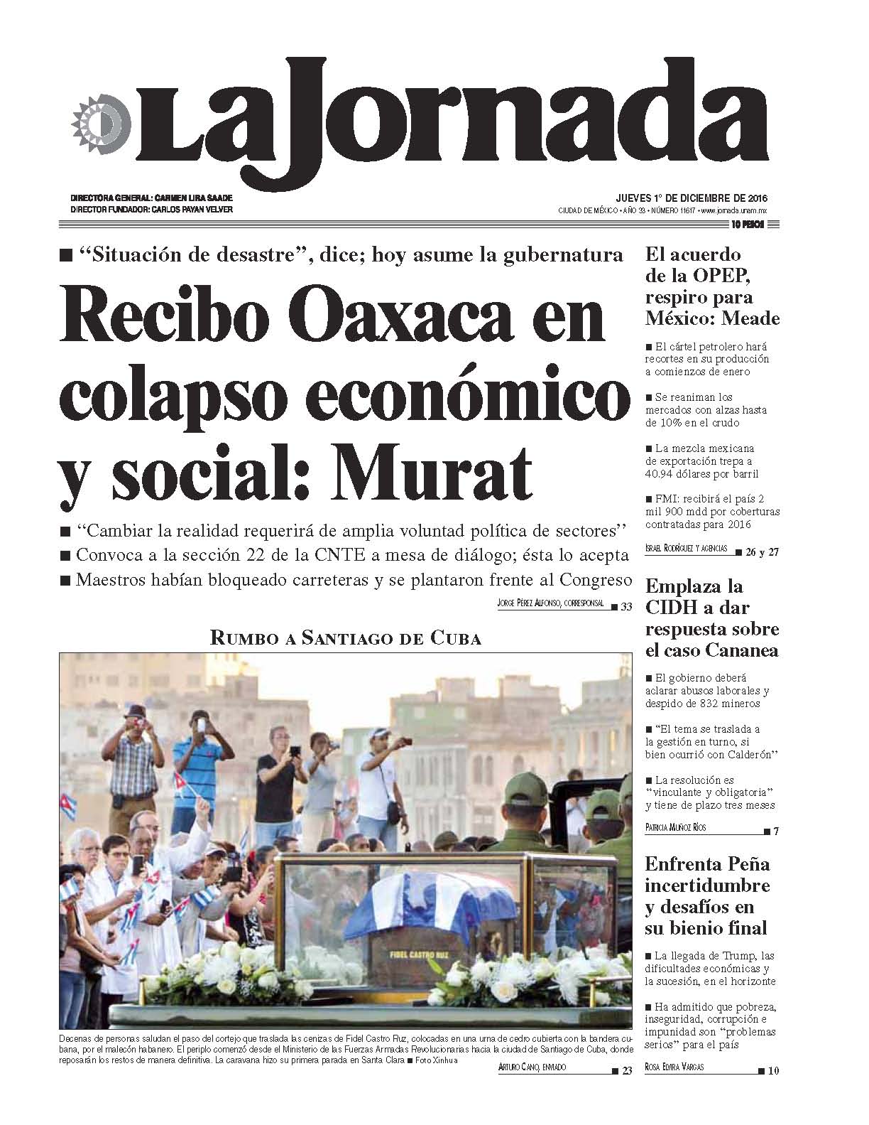 Portada de 2016/12/01. Seleccione para ir a esta edición. Portada de 2016/12/01. Seleccione para ir a esta edición.