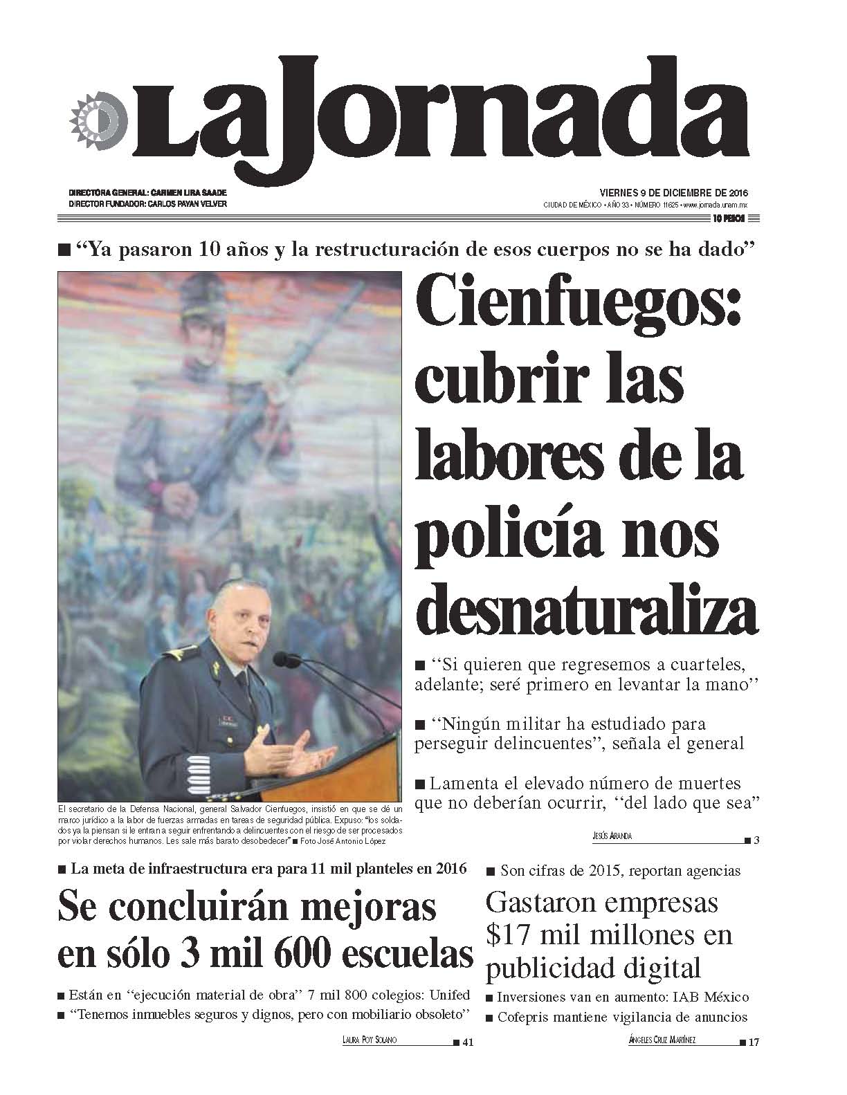 Portada de 2016/12/09. Seleccione para ir a esta edición. Portada de 2016/12/09. Seleccione para ir a esta edición.