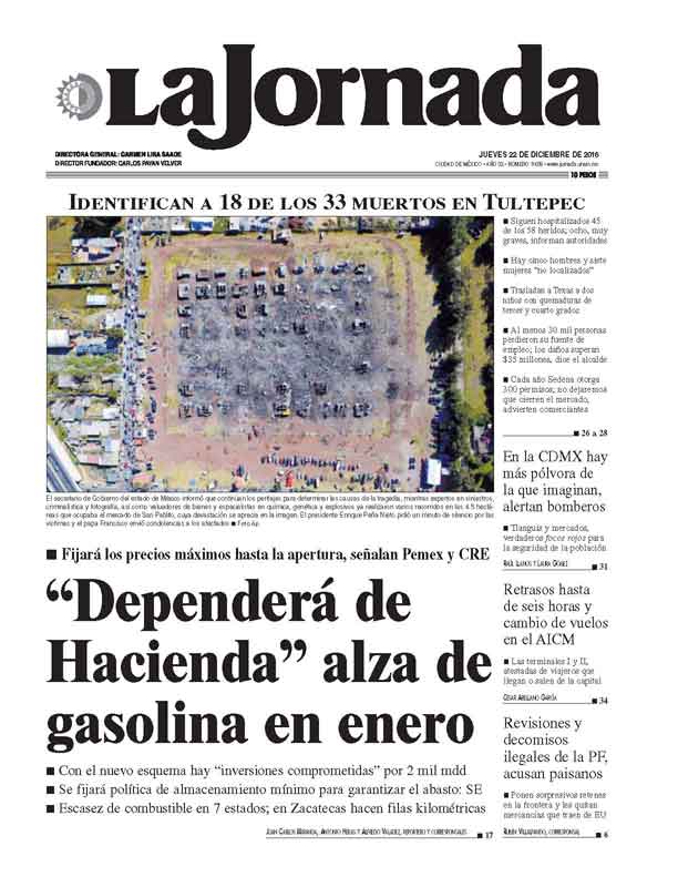 Portada de 2016/12/22. Seleccione para ir a esta edición. Portada de 2016/12/22. Seleccione para ir a esta edición.