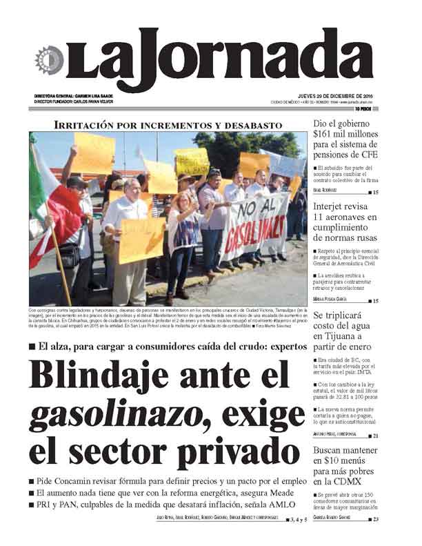 Portada de 2016/12/29. Seleccione para ir a esta edición. Portada de 2016/12/29. Seleccione para ir a esta edición.