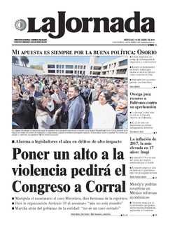 Portada de 2018/01/10. Seleccione para ir a esta edición. Portada de 2018/01/10. Seleccione para ir a esta edición.