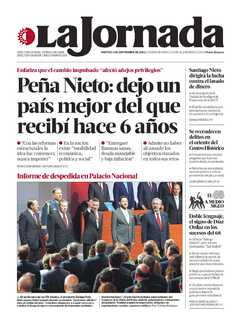 Portada de 2018/09/04. Seleccione para ir a esta edición. Portada de 2018/09/04. Seleccione para ir a esta edición.